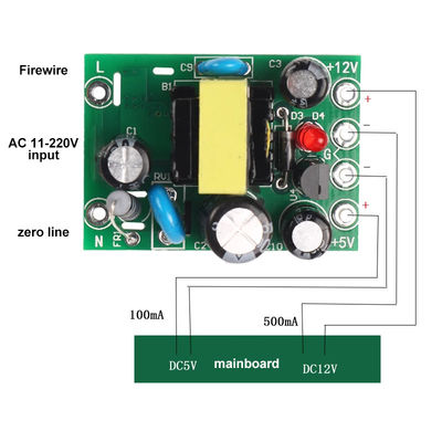 نوع نصب استاندارد ماژول منبع برق سوئیچینگ AC-DC 110-220V با قدرت خروجی 6W