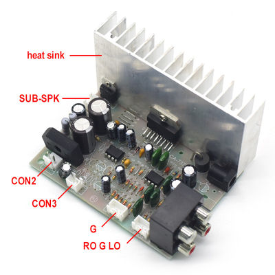برد آمپلی فایر ساب ووفر دیجیتال حرفه ای 2*38W AC/DC 12V با TDA7379