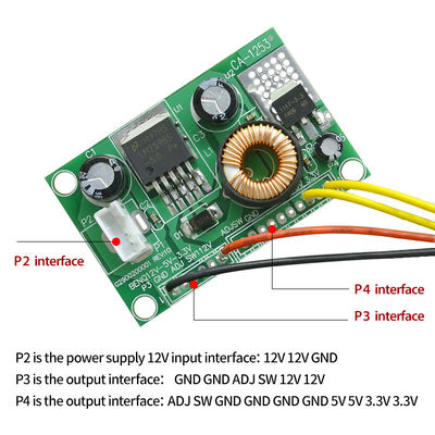 ماژول برق LCD 12V تا 5V تا 3.3V برد کنورتر DC با مدار یکپارچه