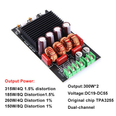 300W * 2 دو کانال 2.0 صفحه تقویت کننده دیجیتال برای HIFI گیرنده های ماژول تقویت کننده