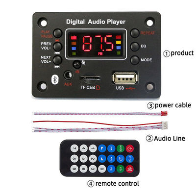 بلووتوث MP3 Decoder Board با USB FM Radio Voice Recorder تابع پشتیبانی از استفاده از WAV و صفحه نمایش