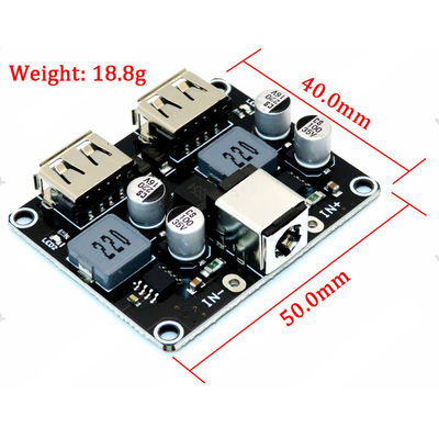 برد کنورتر تقویت کننده دو USB مرحله پایین ماژول منبع برق QC3.0 QC2.0 6-32V 9V 12V 24V