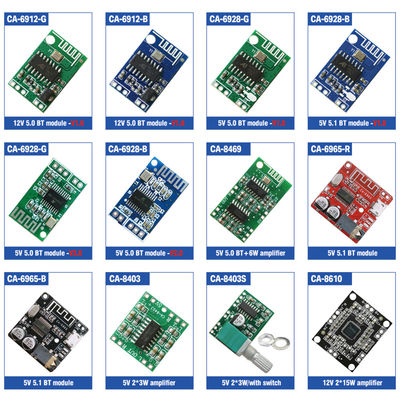 1 کانال CA-6912 BT ماژول صوتی 12V DC Speaker Amplifier Board خروجی دیجیتال