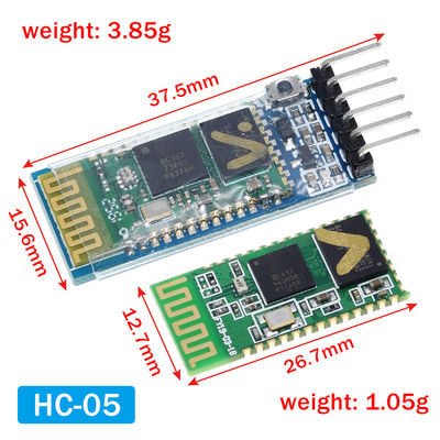 ماژول بی سیم بلوتوث HC-05 HC-06 گیرنده RF با فرکانس 2.4G 3.3V سطح TTL و 10 متر محدوده تبدیل UART