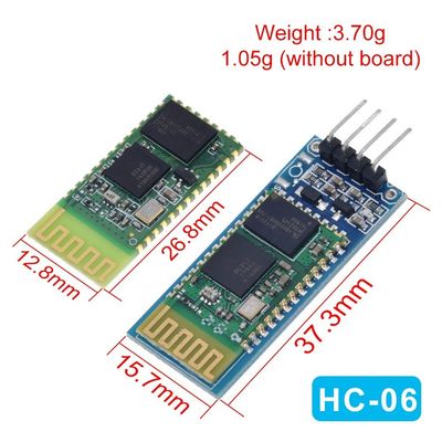 ماژول بی سیم بلوتوث HC-05 HC-06 گیرنده RF با فرکانس 2.4G 3.3V سطح TTL و 10 متر محدوده تبدیل UART