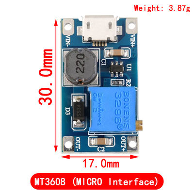 Creatall MT3608 ماژول تقویت DC-DC 2A تخته تقویت ولتاژ ورودی 2-24V ولتاژ خروجی 30V