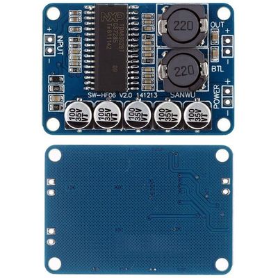 ماژول تقویت کننده برق دیجیتال 35 وات TDA8932 صفحه صوتی آبی برای ولتاژ کاری DC 10-30V