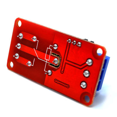 تماس بار 12V 1 کانال رله ماژول با اپتوکوپلر عزل بر روی صفحه PCB قرمز