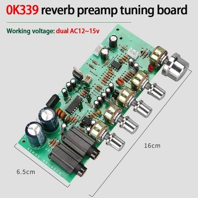 صفحه تقویت کننده سری OK339 برای تقویت کننده قدرت دوگانه AC12-15v Preamp Reverb Low Noise
