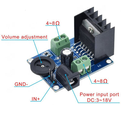 2 کانال TDA7266 تخته تقویت کننده استریو صوتی برای ماژول گسترش بلندگو HIFI 2.0