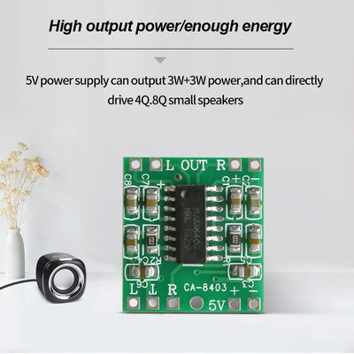 2*3W DC 5V Ultra-Small PMA8403 برد تقویت کننده صوتی کلاس D برای اسپیکرهای کوچک