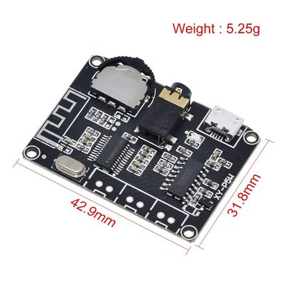 PAM8406 BT 5.0 کیت DIY خطی دستگاه تقویت کننده قدرت صوتی DC 3.7-5V استریو