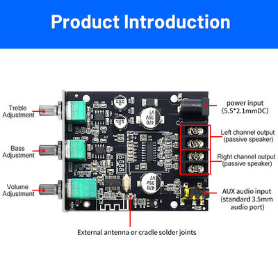 CA-502MT 5.0 BT Digital Audio Amplifier Board 2*50W ماژول AMP 12-24 ولت