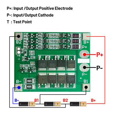 CA-3S-25A-B-T لیتیوم یون 18650 BMS PCM باتری محافظ صفحه BMS PCM با تعادل برای لیتیوم یون لیپو باتری بسته سلول ماژول DIY