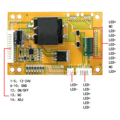CA-399 LED درایور برد 100*70 میلی متر ورودی پیش فرض 200 میلی متر