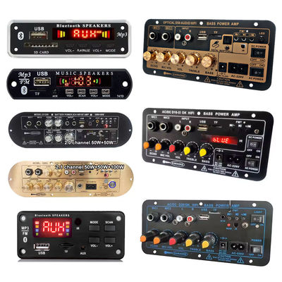 صفحه تقویت کننده D50 با صوتی نوری BT AMP USB FM Radio TF Player سیاه برای ماشین خانگی