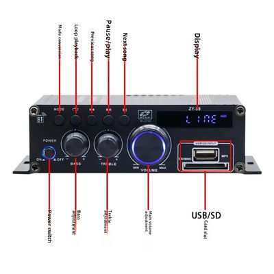 تقویت کننده قدرت دو کانال 120 وات با معادل کننده برای صوتی استریو HiFi
