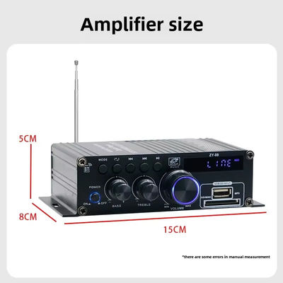 تقویت کننده قدرت دو کانال 120 وات با معادل کننده برای صوتی استریو HiFi