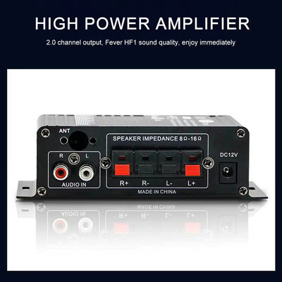 AK-270 12V تقویت کننده صوتی بلوتوث قدرت کوچک 2.0 کانال خروجی HIFI Mini Power Amplifier برای سیستم صوتی خانه سینما