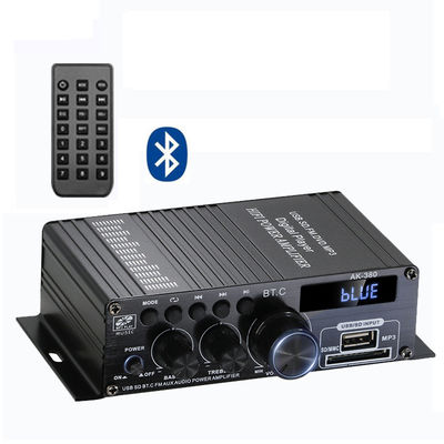 AK-380 5.0 تقویت کننده 2.0 کانال ماشین خانه تئاتر تقویت کننده مینی HIFI تقویت کننده های صوتی دیجیتال استریو USB OTG ورودی