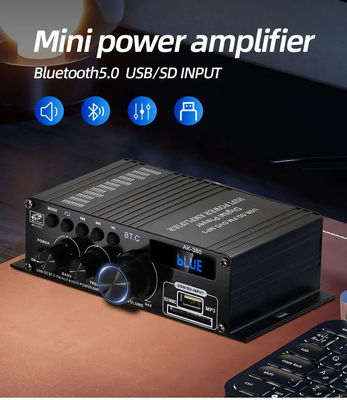 AK-380 5.0 تقویت کننده 2.0 کانال ماشین خانه تئاتر تقویت کننده مینی HIFI تقویت کننده های صوتی دیجیتال استریو USB OTG ورودی
