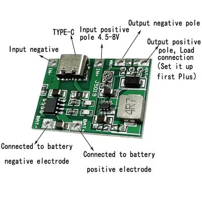 نوع C USB 3.7V 9V 5V 2A DC-DC Converters Board Mount Lithium Li-ion 18650 شارژر باتری 18650 شارژر مرحله ای ماژول منبع برق تقویت کننده