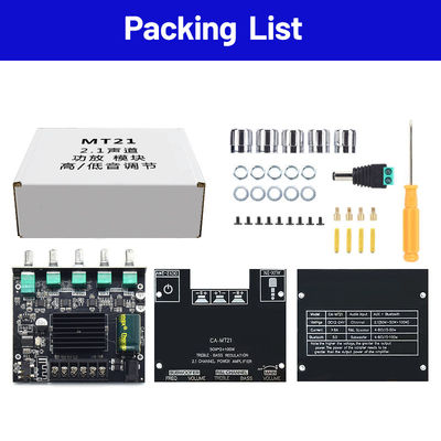 ZK-MT21 2.1 Channel Subwoofer Amplifier Module 5.0BT 12V 24V 2*50W+100W قدرت استفاده خانگی پلاستکی برای سیستم بلندگو