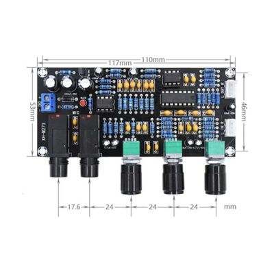 XH-M273 PT2399 Digital Preamplifier Board 12-24V DC با فرکانس استریو برای کنترل میکروفون کاراکه