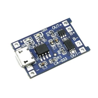 CA-033 Micro Type-c USB 5V شارژر با دو تابع 1A Li-ion Lithium Battery Charger Module 18650 TP4056 استاندارد