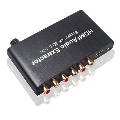 HDMI به 3.5mm RCA Analog Audio Converter Extractor Decoder Amplifier برای PS4 DVD 5.1 Channel Sound Splitter قالب خصوصی