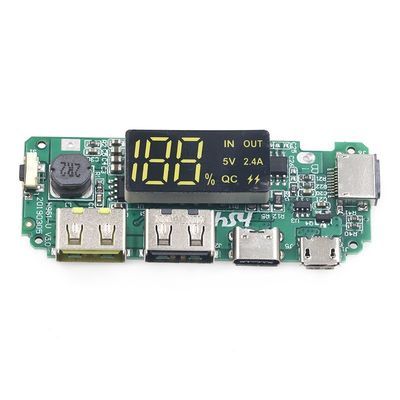 دو USB 5V 2.4A Micro/Type-C LED USB Mobile Power Bank 18650 ماژول شارژ باتری لیتیوم شارژر محافظ مدار