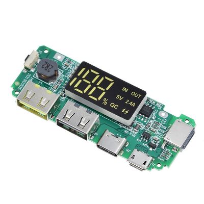 دو USB 5V 2.4A Micro/Type-C LED USB Mobile Power Bank 18650 ماژول شارژ باتری لیتیوم شارژر محافظ مدار