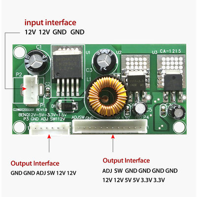Creatall CA-1215 Board Mount DC-DC Converter 12V 5V 3.3V 1.5V LCD تلویزیون LED مرحله پایین ولتاژ ماژول منبع برق اینورتر