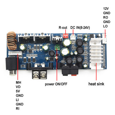 CA-3116AS Professional 2.0 Channel Digital Subwoofer Amplifier Board 2*100W 8-24V مینی TPA3116 برای صدا در خانه