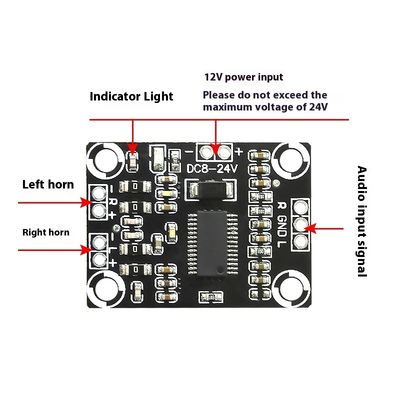 CA-3110 برد تقویت کننده کلاس D 2x15W ماژول استریو 8-24V DC