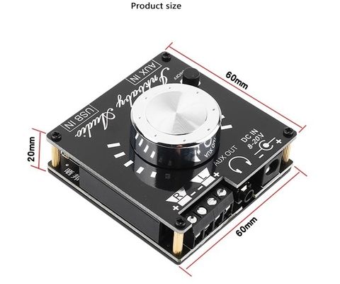 برد آمپلی فایر بلوتوث 5.0 دو کاناله 80 وات 60x60x30mm