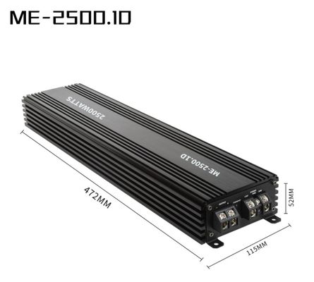 تقویت کننده قدرت صوتی ماشین کلاس D RMS 2500Wrms 1 Ohm امپدانس Spl Mono Power Amplifier با Crossovers