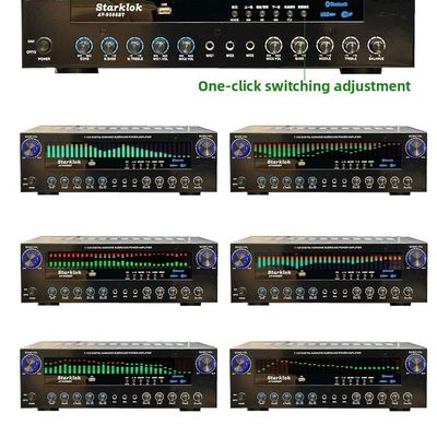 AV-9388BT/AV-999BT 2200W/1200W حرفه ای 7 کانال BT تقویت کننده بی سیم با کیفیت بالا سینمای خانگی 7.1 سیستم بلندگو فلزی