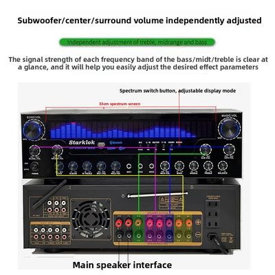 AV-8000SW نسخه برتر 2200W حرفه ای Ultra-High Power 7.1 Channel خانه سینما گیرنده تقویت کننده انحصاری BT بی سیم