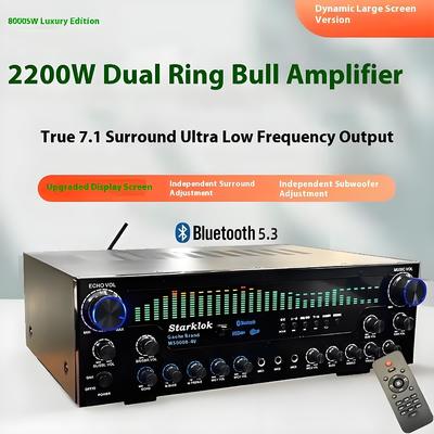 AV-8000SW نسخه برتر 2200W حرفه ای Ultra-High Power 7.1 Channel خانه سینما گیرنده تقویت کننده انحصاری BT بی سیم