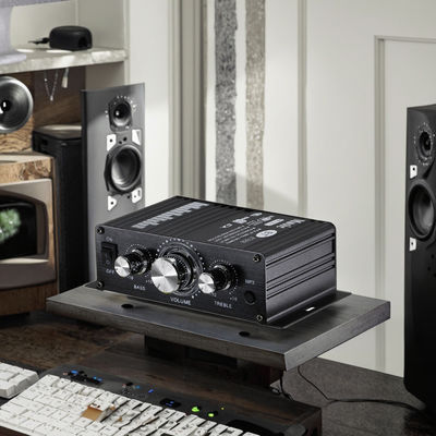 آمپلی فایر خانگی BT-888 Mini 12V، 20W+20W، بی سیم BT، فلزی کوچک، پرفروش برای تجارت خارجی و فرامرزی