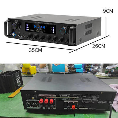 AV-628 حرفه ای 5.1 کانال 600W خانه همکسان Subwoofer تقویت کننده مدل قدرت بالا BT فیبر نوری گیرنده مرزی