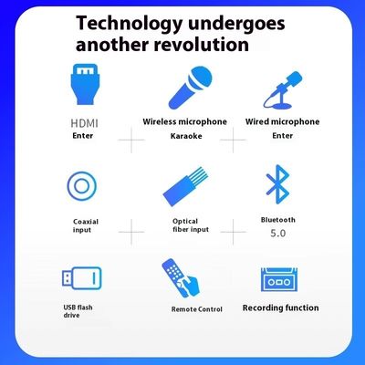 آمپلی فایر کارائوکه بی سیم 100 واتی با توان بالا 2 کاناله، بلوتوث، رمزگشایی بدون افت، HDML، ARC، فیبر نوری، کواکسیال، موجودی الکترونیک