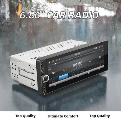 رادیو ماشین تک دین 6.86 اینچی CarPlay/Android Auto با صفحه نمایش لمسی LCD اتصال USB محل قرارگیری داشبورد