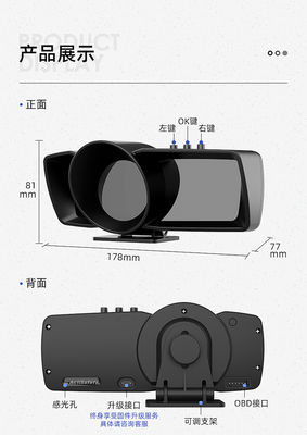سنجشگر هوشمند نمایش سرعت OBD2 GPS 2023 با نمایشگر سربالا (HUD) و رابط های چندگانه برای لوازم الکترونیکی خودرو