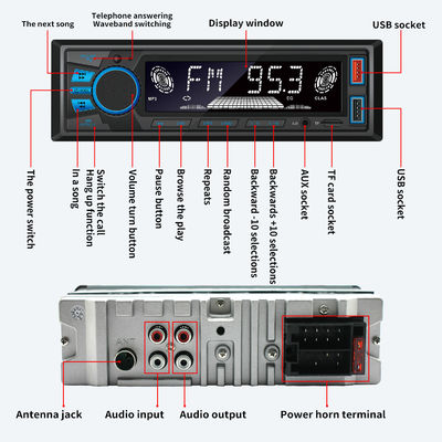 مدل کوتاه 820S نور آبی برای پخش کننده MP3 بی سیم بلوتوث خودرو، میزبان رادیویی جدید، دسته تلفن، موسیقی بدون افت کیفیت و بدون نیاز به دست برای مرزها