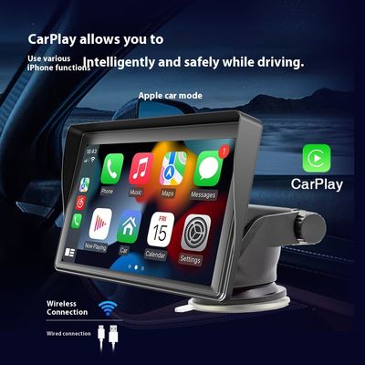Creatall 7-اینچ قابل حمل بی سیم CarPlay MP5 پلیر برای بلوتوث جدید کراس مرزی کارت چند رسانه ای اسلات واحد سر پشتیبانی WAV