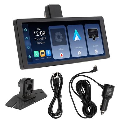 Creatall Portable 10.26inch Dual Recording Dash Cam 2 Lenses Front Rear Video Recorder for CarPlay Navigation Cross-Border Car