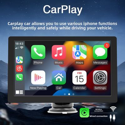Creatall 9 اینچ قابل حمل HD MP5 پلیر صفحه نمایش بزرگ سیم کشی / بی سیم Carplay برای بلوتوث داشبورد 1 سال