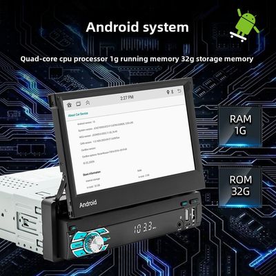 Creatall All-in-One 7 Inch Android Auto GPS Navigation Retractable Screen HD Rearview Wireless CarPlay for Automotive Use
